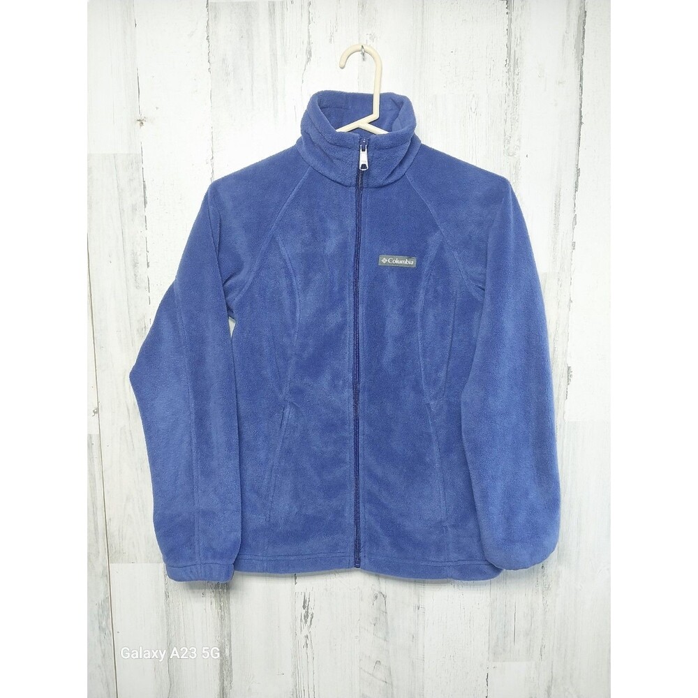 Womens Full Zip Columbia Polar Fleece Sweater Jacket XS Blue